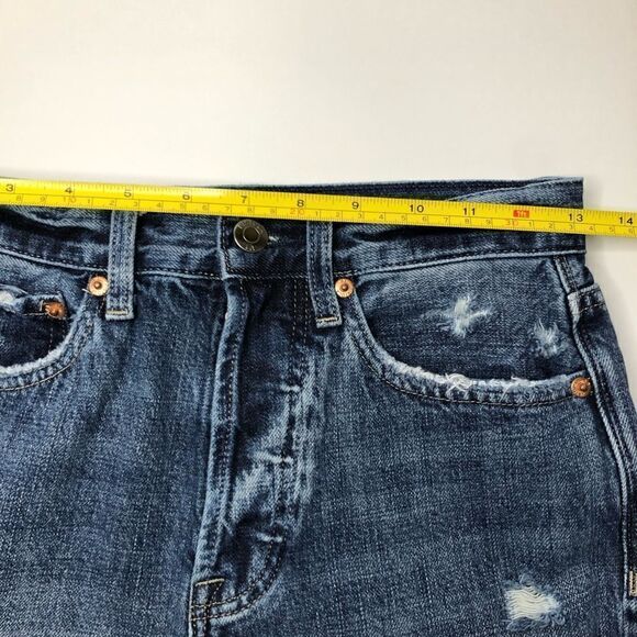 Pistolsa High Waist Skinny Jeans Medium Dark Wash Light Distressing Size 25 - Picture 12 of 13